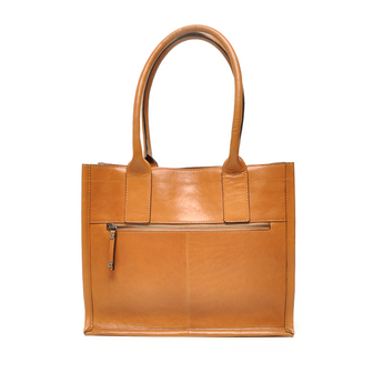 Leren handtas cognac Icons Berba Bags