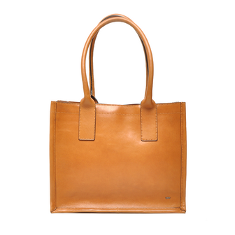 Leren handtas cognac Icons Berba Bags