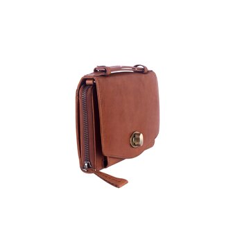 Leren Schoudertasje Napels Bag2Bag Cognac