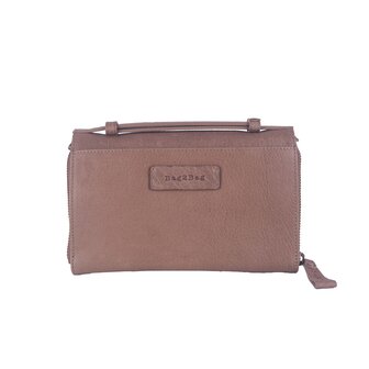 Leren Schoudertasje Napels Bag2Bag Grey/Taupe