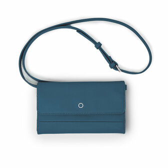 Leren schoudertasje Wallie Bag donkerblauw AIMI Bags