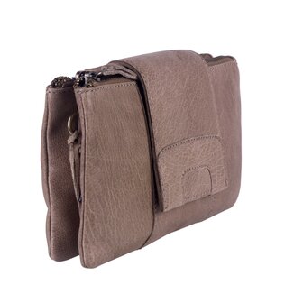 Bag2Bag Leren schoudertasje / clutch Erice Taupe / Grey