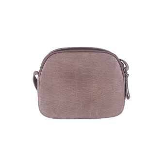 Bag2Bag Leren schoudertas Gela Taupe/Grey