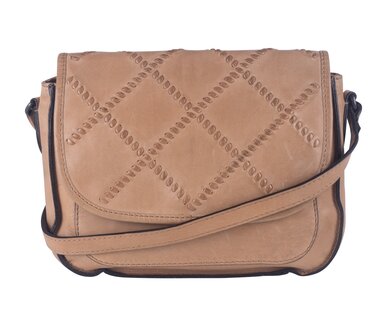 Bag2Bag Leren schoudertas / crossbody Urzu Camel