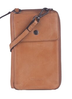 Bag2Bag Leren Telefoontasje / Portemonnee Sorso camel