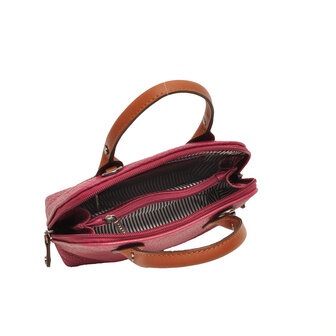 Leren crossbody mini-bag Chamonix Berba Bags Roze binnenkant