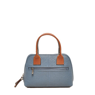 Leren crossbody mini-bag Chamonix Berba Bags Blauw achterkant