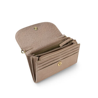 Leren schoudertasje / clutch Bag2Bag Taupe / Grey