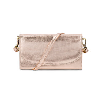 Schoudertasje Amalfi Bag2Bag Metallic Ros&eacute; Gold