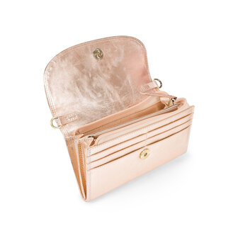 Schoudertasje Amalfi Bag2Bag Metallic Ros&eacute; Gold