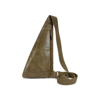 Bag2Bag Leren crossbody bodybag Cayo Olive