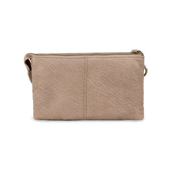 Bag2Bag Leren schoudertasje / clutch Dover Taupe / Grey