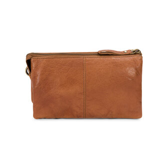 Bag2Bag Leren schoudertasje / clutch Dover cognac