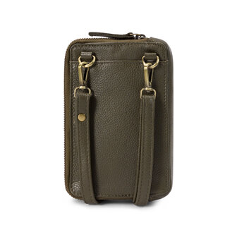 Bag2Bag leren telefoontasje AJ08 olive