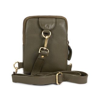 Bag2Bag Leren Crossbody Telefoontasje AJ15 Olive