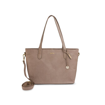 Bag2Bag Laptoptas dames Paris Taupe voorkant