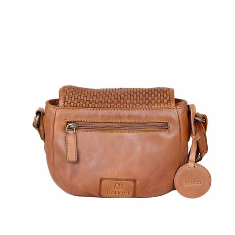 Crossbody Evlyn Bellicci Cognac Achterkant