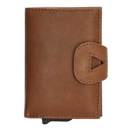 safety wallet Micmacbags cognac