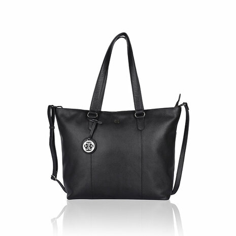 Zwart leren Shopper Bellicci