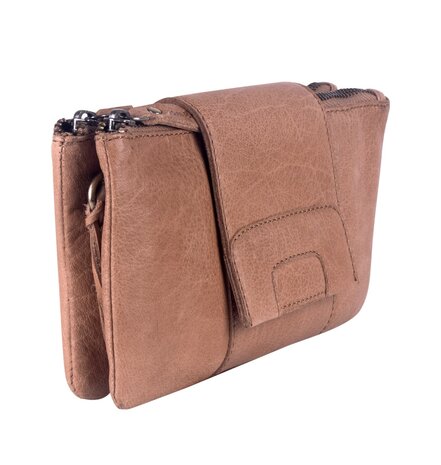 Bag2Bag clutch / schoudertasje Erice Camel