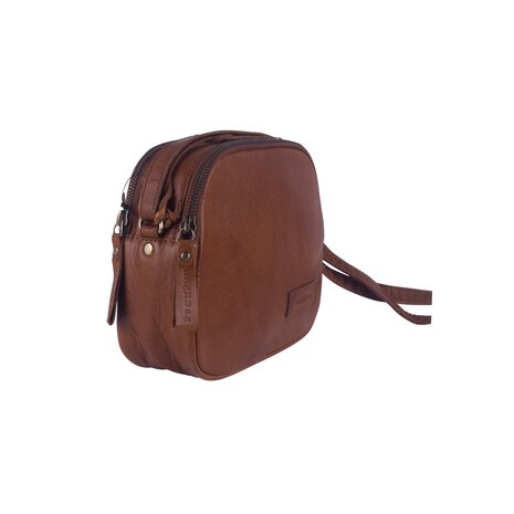 Bag2Bag leren schoudertas Gela cognac