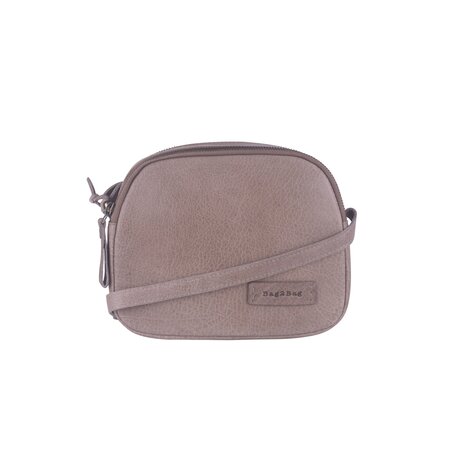 Bag2Bag Leren schoudertas Gela Taupe/Grey