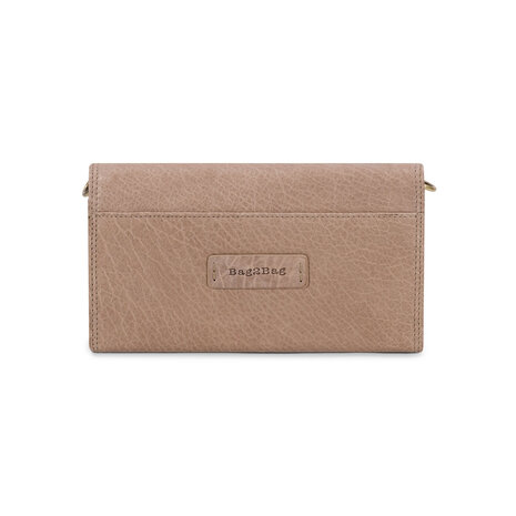 Leren schoudertasje / clutch Bag2Bag Taupe / Grey