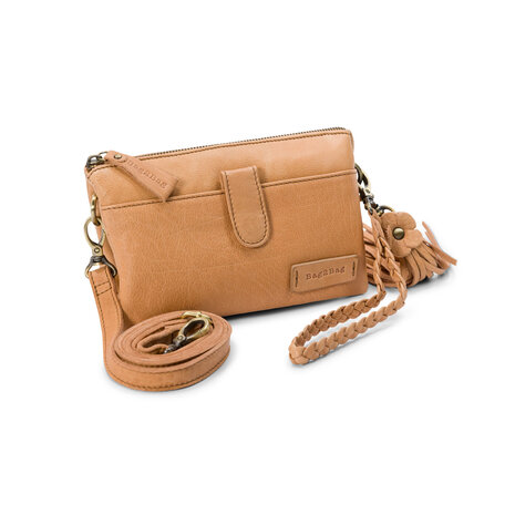 Bag2Bag Leren schoudertasje / clutch Dover Camel