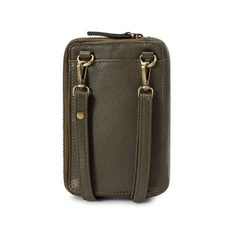 Bag2Bag leren telefoontasje AJ08 olive