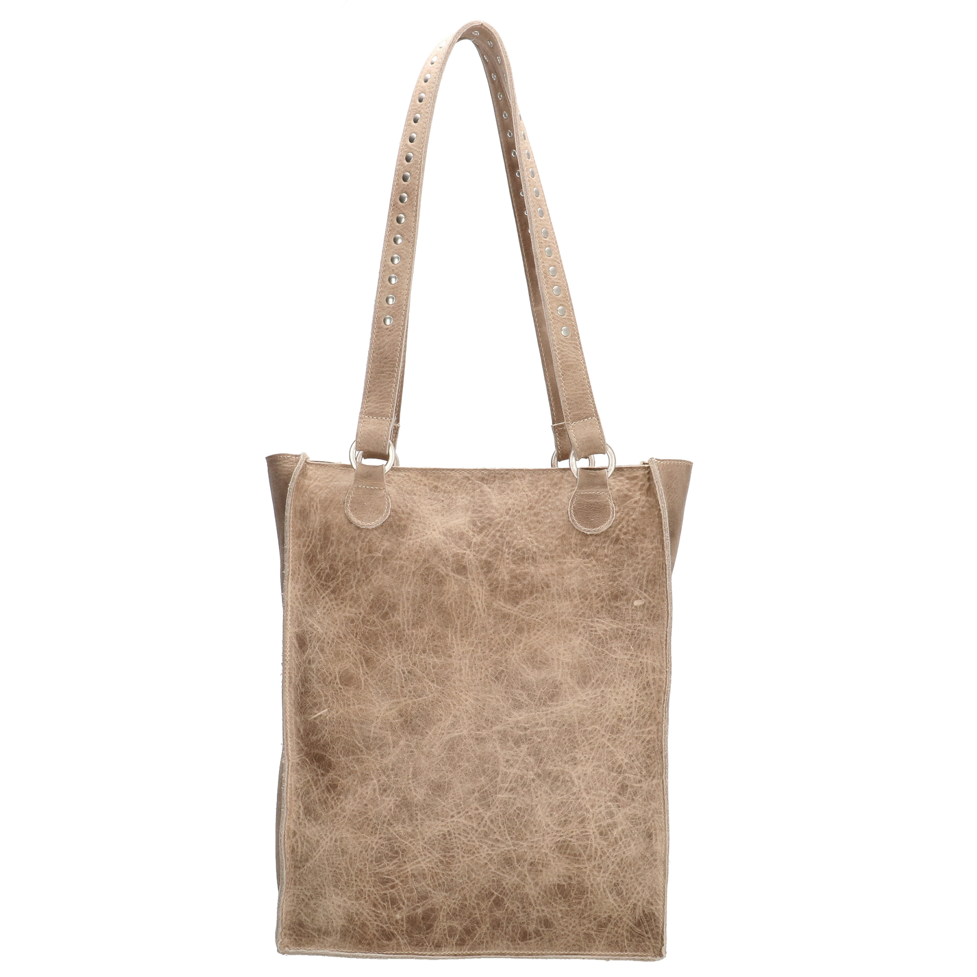 Leren shopper van SoDutch nr 13 Taupe Contessa Bags